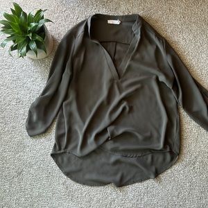 Lush green blouse top